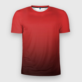 Мужская футболка 3D Slim с принтом Градиент клубнично чёрный в Кировске, 100% полиэстер с улучшенными характеристиками | приталенный силуэт, круглая горловина, широкие плечи, сужается к линии бедра | 