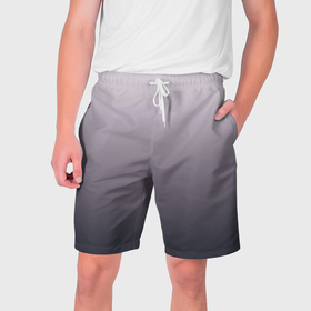 Мужские шорты 3D с принтом Бледный серо пурпурный градиент в Курске,  полиэстер 100% | прямой крой, два кармана без застежек по бокам. Мягкая трикотажная резинка на поясе, внутри которой широкие завязки. Длина чуть выше колен | 