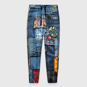 Мужские брюки 3D с принтом Значок адвоката на джинсах в Тюмени, 100% полиэстер | манжеты по низу, эластичный пояс регулируется шнурком, по бокам два кармана без застежек, внутренняя часть кармана из мелкой сетки | 
