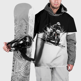 Накидка на куртку 3D с принтом Scrambler BlacknWhite в Екатеринбурге, 100% полиэстер |  | 