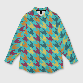 Мужская рубашка oversize 3D с принтом Зелёные гусиные лапки в Курске,  |  | Тематика изображения на принте: 