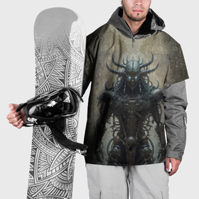 Накидка на куртку 3D с принтом Демонический боевой киборг , 100% полиэстер |  | Тематика изображения на принте: 