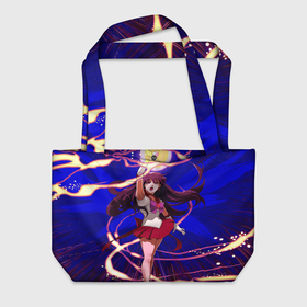 Пляжная сумка 3D с принтом Sailor Moon Рэй Хино , 100% полиэстер | застегивается на металлическую кнопку; внутренний карман застегивается на молнию. Стенки укреплены специальным мягким материалом, чтобы защитить содержимое от несильных ударов
 | 