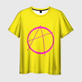 Мужская футболка 3D с принтом Символ Анархиста в Кировске, 100% полиэфир | прямой крой, круглый вырез горловины, длина до линии бедер | 