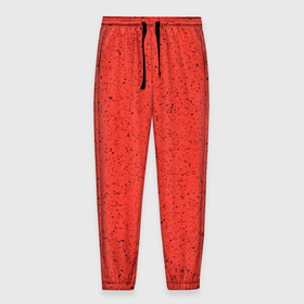 Мужские брюки 3D с принтом Текстура цвет оранжевая заря в Тюмени, 100% полиэстер | манжеты по низу, эластичный пояс регулируется шнурком, по бокам два кармана без застежек, внутренняя часть кармана из мелкой сетки | 
