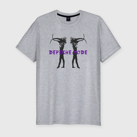 Мужская футболка хлопок Slim с принтом Depeche Mode   Devotional в Тюмени, 92% хлопок, 8% лайкра | приталенный силуэт, круглый вырез ворота, длина до линии бедра, короткий рукав | 