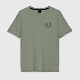 Мужская футболка хлопок Oversize с принтом Дикое сердце в Новосибирске, 100% хлопок | свободный крой, круглый ворот, “спинка” длиннее передней части | 