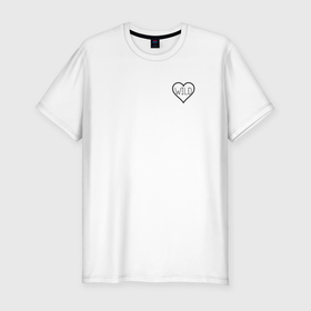 Мужская футболка хлопок Slim с принтом Дикое сердце в Белгороде, 92% хлопок, 8% лайкра | приталенный силуэт, круглый вырез ворота, длина до линии бедра, короткий рукав | 
