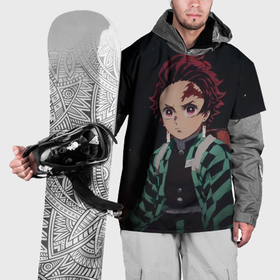 Накидка на куртку 3D с принтом Истребитель демонов Тандзиро Камадо в Курске, 100% полиэстер |  | Тематика изображения на принте: 
