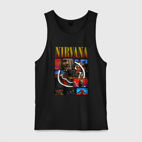 Мужская майка хлопок с принтом Nirvana band grunge , 100% хлопок |  | Тематика изображения на принте: 