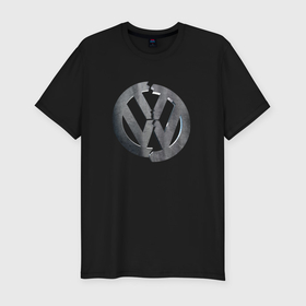 Мужская футболка хлопок Slim с принтом Volkswagen 3D в Кировске, 92% хлопок, 8% лайкра | приталенный силуэт, круглый вырез ворота, длина до линии бедра, короткий рукав | 