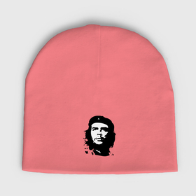 Мужская шапка демисезонная с принтом Черно белый силуэт Че Гевара в Тюмени,  |  | Тематика изображения на принте: 
