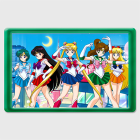 Магнит 45*70 с принтом Sailor Moon Усаги Ами Рей Макото Минако в Санкт-Петербурге, Пластик | Размер: 78*52 мм; Размер печати: 70*45 | Тематика изображения на принте: 