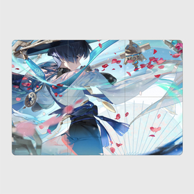 Магнитный плакат 3Х2 с принтом Genshin Impact Scaramouche Странник , Полимерный материал с магнитным слоем | 6 деталей размером 9*9 см | Тематика изображения на принте: 