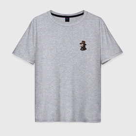 Мужская футболка хлопок Oversize с принтом Значок чумного доктора в Тюмени, 100% хлопок | свободный крой, круглый ворот, “спинка” длиннее передней части | 