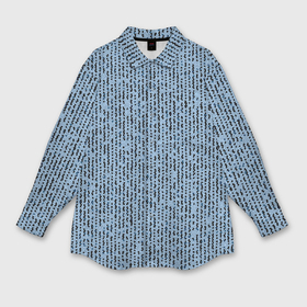 Мужская рубашка oversize 3D с принтом Голубой с чёрным мелкая мозаика в Курске,  |  | Тематика изображения на принте: 