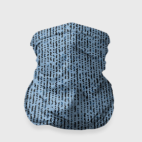 Бандана-труба 3D с принтом Голубой с чёрным мелкая мозаика в Курске, 100% полиэстер, ткань с особыми свойствами — Activecool | плотность 150‒180 г/м2; хорошо тянется, но сохраняет форму | Тематика изображения на принте: 