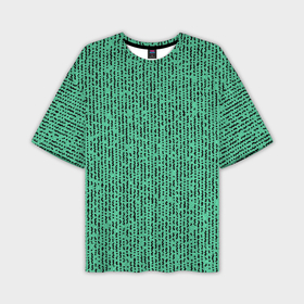 Мужская футболка oversize 3D с принтом Мозаика нефритовый зелёный в Белгороде,  |  | 