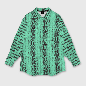 Мужская рубашка oversize 3D с принтом Мозаика нефритовый зелёный в Кировске,  |  | 