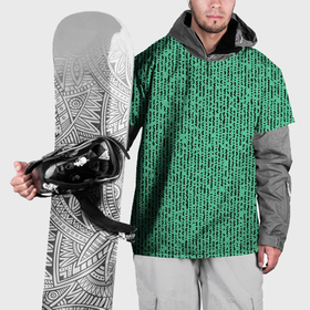Накидка на куртку 3D с принтом Мозаика нефритовый зелёный в Кировске, 100% полиэстер |  | 