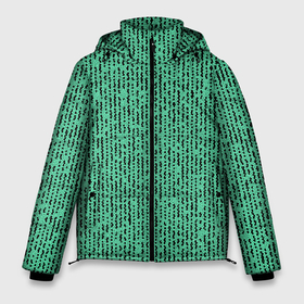 Мужская зимняя куртка 3D с принтом Мозаика нефритовый зелёный в Белгороде, верх — 100% полиэстер; подкладка — 100% полиэстер; утеплитель — 100% полиэстер | длина ниже бедра, свободный силуэт Оверсайз. Есть воротник-стойка, отстегивающийся капюшон и ветрозащитная планка. 

Боковые карманы с листочкой на кнопках и внутренний карман на молнии. | 