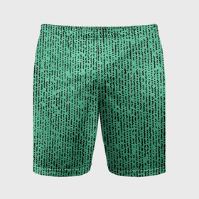 Мужские шорты спортивные с принтом Мозаика нефритовый зелёный в Санкт-Петербурге,  |  | 