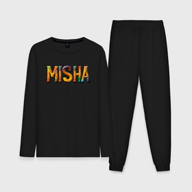 Мужская пижама с лонгсливом хлопок с принтом Misha yarn art в Петрозаводске,  |  | Тематика изображения на принте: 