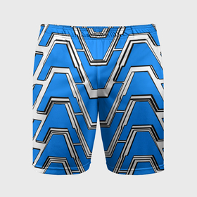 Мужские шорты спортивные с принтом Техно броня синяя в Белгороде,  |  | Тематика изображения на принте: 