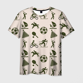 Мужская футболка 3D с принтом О спорт ты мир в Курске, 100% полиэфир | прямой крой, круглый вырез горловины, длина до линии бедер | 