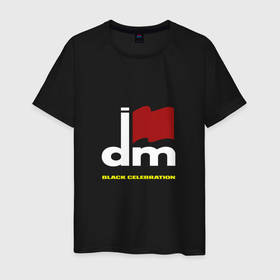 Мужская футболка хлопок с принтом Depeche Mode   Black celebration tonight в Санкт-Петербурге, 100% хлопок | прямой крой, круглый вырез горловины, длина до линии бедер, слегка спущенное плечо. | Тематика изображения на принте: 