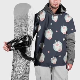 Накидка на куртку 3D с принтом Милая единорожка в космосе , 100% полиэстер |  | Тематика изображения на принте: 