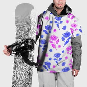 Накидка на куртку 3D с принтом Цветочный узор из роз   паттерн в Белгороде, 100% полиэстер |  | 