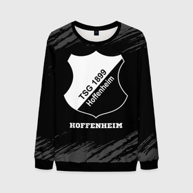 Мужской свитшот 3D с принтом Hoffenheim sport на темном фоне в Екатеринбурге, 100% полиэстер с мягким внутренним слоем | круглый вырез горловины, мягкая резинка на манжетах и поясе, свободная посадка по фигуре | 