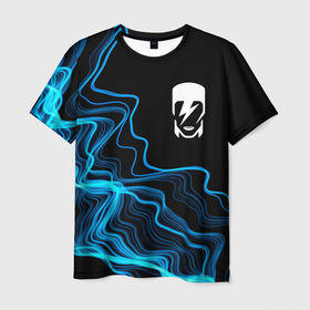 Мужская футболка 3D с принтом David Bowie sound wave в Кировске, 100% полиэфир | прямой крой, круглый вырез горловины, длина до линии бедер | 