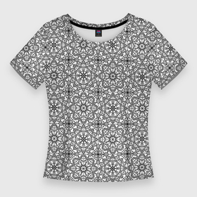 Женская футболка 3D Slim с принтом Кружево Ренессанса ,  |  | 