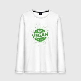 Мужской лонгслив хлопок с принтом Product vegan в Петрозаводске, 100% хлопок |  | Тематика изображения на принте: 