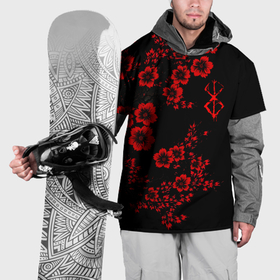 Накидка на куртку 3D с принтом Клеймо жертвы из аниме Берсерк   красные цветы , 100% полиэстер |  | 