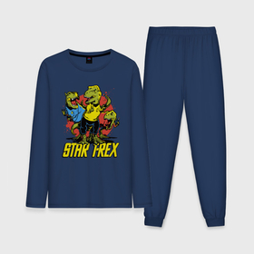 Мужская пижама с лонгсливом хлопок с принтом Star T rex в Курске,  |  | Тематика изображения на принте: 