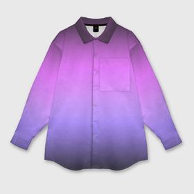 Мужская рубашка oversize 3D с принтом Градиент чёрно сиреневый ,  |  | Тематика изображения на принте: 
