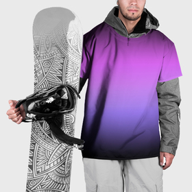 Накидка на куртку 3D с принтом Градиент чёрно сиреневый , 100% полиэстер |  | Тематика изображения на принте: 