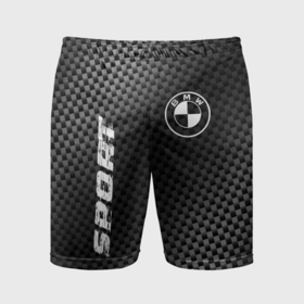 Мужские шорты спортивные с принтом BMW sport carbon в Тюмени,  |  | 
