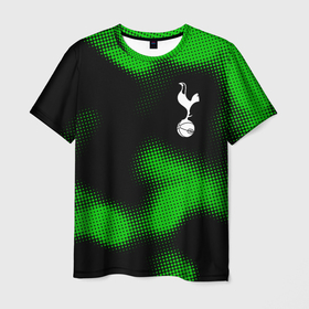 Мужская футболка 3D с принтом Tottenham sport halftone в Тюмени, 100% полиэфир | прямой крой, круглый вырез горловины, длина до линии бедер | Тематика изображения на принте: 