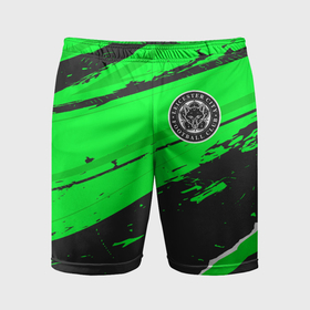 Мужские шорты спортивные с принтом Leicester City sport green в Тюмени,  |  | 