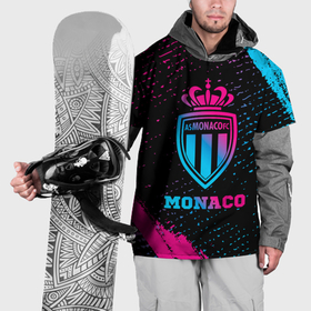 Накидка на куртку 3D с принтом Monaco   neon gradient в Белгороде, 100% полиэстер |  | 