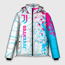 Мужская зимняя куртка 3D с принтом Juventus neon gradient style по вертикали в Петрозаводске, верх — 100% полиэстер; подкладка — 100% полиэстер; утеплитель — 100% полиэстер | длина ниже бедра, свободный силуэт Оверсайз. Есть воротник-стойка, отстегивающийся капюшон и ветрозащитная планка. 

Боковые карманы с листочкой на кнопках и внутренний карман на молнии. | 