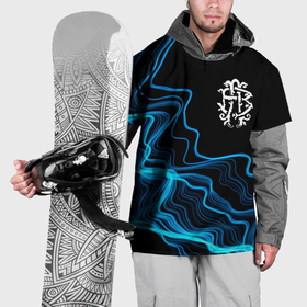 Накидка на куртку 3D с принтом Nickelback sound wave , 100% полиэстер |  | Тематика изображения на принте: 