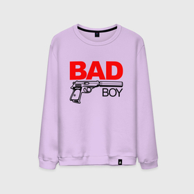 Мужской свитшот хлопок с принтом Bad boy with gun в Белгороде, 100% хлопок |  | Тематика изображения на принте: 