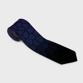 Галстук 3D с принтом Чёрно фиолетовый мозаика крупная в Курске, 100% полиэстер | Длина 148 см; Плотность 150-180 г/м2 | Тематика изображения на принте: 