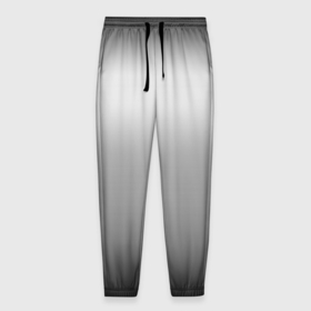 Мужские брюки 3D с принтом Градиент чёрно серый в Кировске, 100% полиэстер | манжеты по низу, эластичный пояс регулируется шнурком, по бокам два кармана без застежек, внутренняя часть кармана из мелкой сетки | 