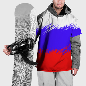 Накидка на куртку 3D с принтом Триколор штрихи в Новосибирске, 100% полиэстер |  | Тематика изображения на принте: 